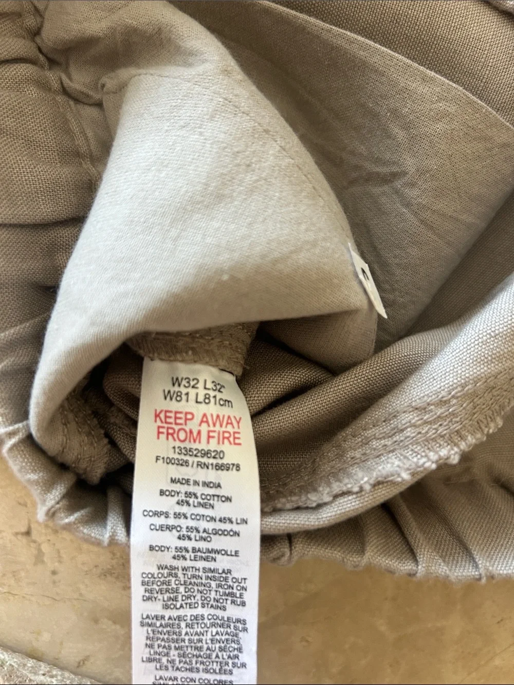 NWOT Topman Grey Linen/Blend Drawstring Trousers/Pants Pockets Men’s Size 32x32